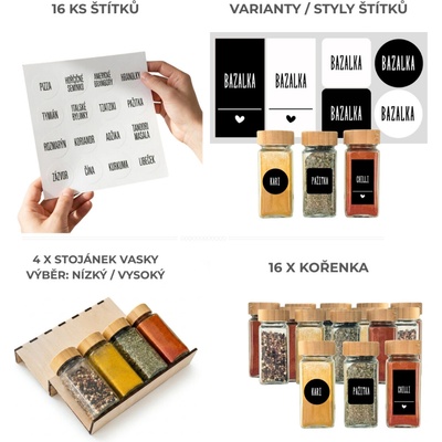 usporadejto.cz Sada koreničiek DECOR 120 ml 16 ks