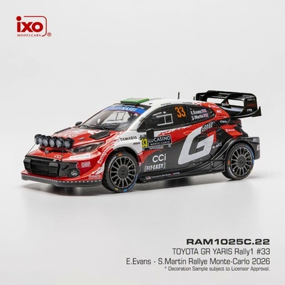 Toyota GR Yaris Rally1 Rallye Monte Carlo 2026 33 Evans MartinIXO 1:43