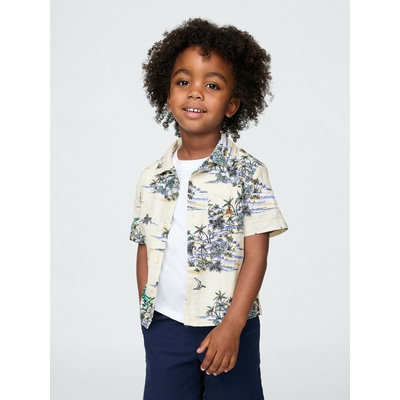 GAP Бебешка ленена риза Gap GAP | Bezhov | Момчешки | 74-80