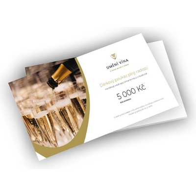 Umění vína Dárkový poukaz 5000 Kč Uměnívína.cz voucher