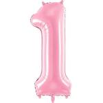 Party Deco Фолиев Балон Цифра, Розово, 86cm - 1 (FB1P-1-081)