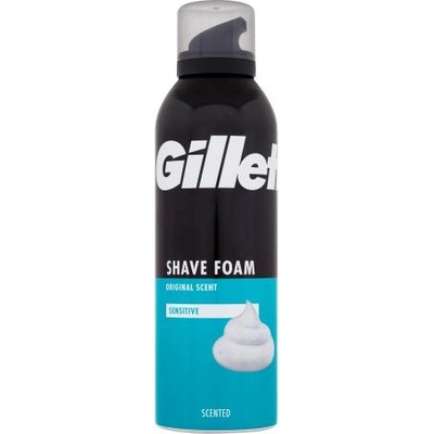 Gillette Shave Foam Original Scent Sensitive пяна за бръснене за чувствителна кожа 200 ml за мъже