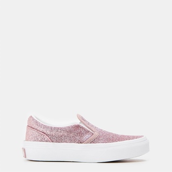 Vans Детски маратонки Vans Unisex Kids' Glitter Rose Gold Slip-On Canvas Trainers - Rose Gold