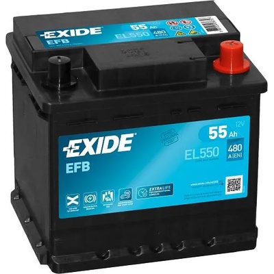 Exide 55Ah 480A right+