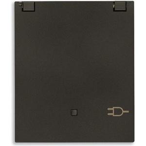 Vimar 30208. CG Контакт SICURY Schuko с капак Linea 2P+E 16A 2M, Black, (30208.CG)