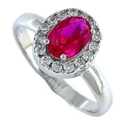 Infinitysilver Stříbrný prsten s červeným zirkonem KR330CZ55