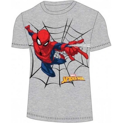 Setino chlapčenské detské tričko s krátkym rukávom Spiderman Marvel šedé