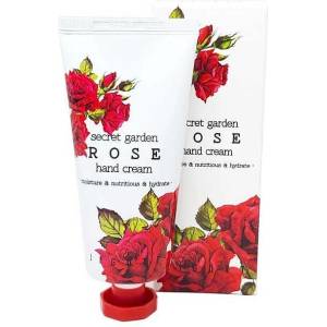 Jigott Крем за ръце с роза растителни екстракти и бета-глюкан Jigott Secret Garden Rose Hand Cream (SNP281969)