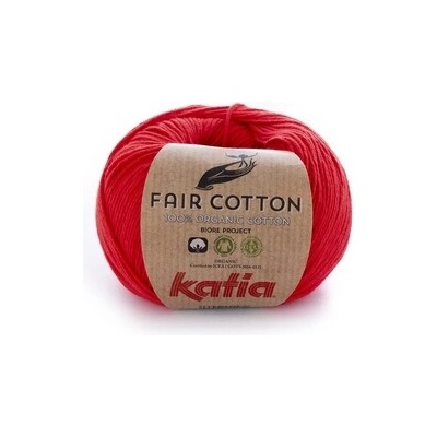 FAIR COTTON Katia Farby FAIR COTTON: 04 červená