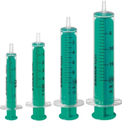 B. Braun Injekt Střík. 2-díl. 5 ml LE červ. 100