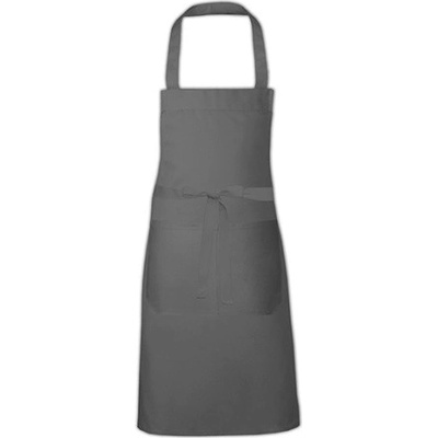 Link Kitchen Wear Bavlnená zástera X1012 Dark Grey Pantone 431 80 x 70 cm