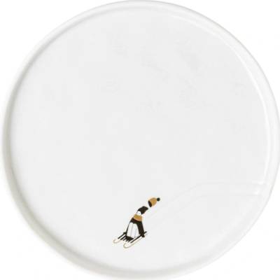 räder Pocelánový talíř Sled runners 15 cm bílá