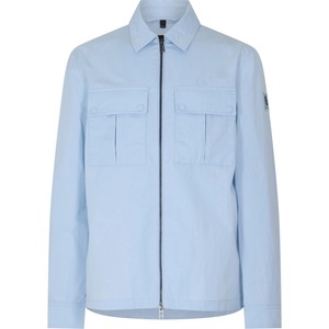 BELSTAFF Риза с дълъг ръкав BELSTAFF Men's Stride Zip Collar Long Sleeve Overshirt - Sky Blue