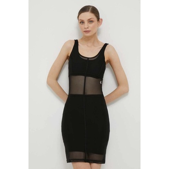 Calvin Klein Рокля Calvin Klein Jeans в черно къс модел с кройка по тялото (J20J221463)