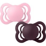 BIBS Комплект залъгалки Bibs - Supreme, 6-18 м, 2 броя, Baby Pink/Plum (260431) - baby