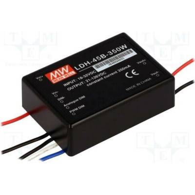 MEAN WELL LDH-45B-350W Měnič: DC/DC; 45W; Uvst: 18÷32VDC; Uvýst: 21÷126VDC; Ivst: 2,1A; LED