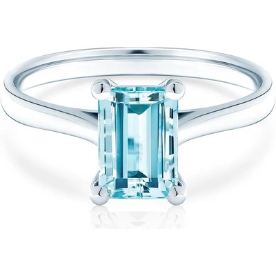 SAVICKI Годежен пръстен Savicki: бяло злато, аквамарин