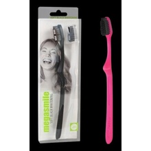 MegaSmile Zubní kartáček Black Whitening Soft Pink 2 ks