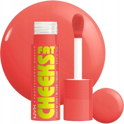 NYX Professional Makeup Fat Cheeks Juicy Blush tekutá tvářenka 05 Peach Plunge 8 ml