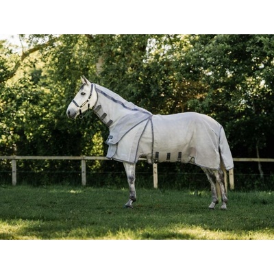 Horseware Deka proti hmyzu HORSSEWARE Rambo Optimo Protector Plus s krkem silver thunderstorm grey & silver – Hledejceny.cz
