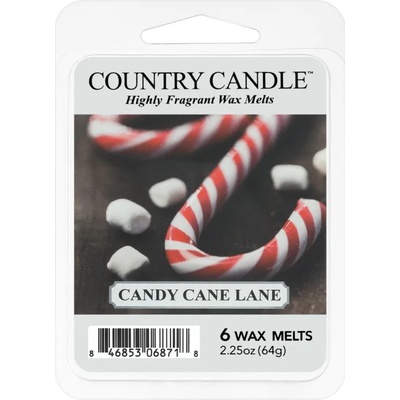 The Country Candle Company Candy Cane Lane восък за арома-лампа 64 гр