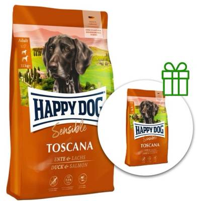 Happy Dog Supreme Toscana 12, 5 кг + 3 кг безплатно
