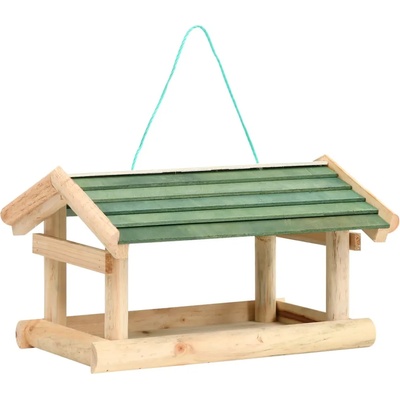 vidaXL Хранилка за птици, дърво масив, 35x29, 5x21 см (314819)