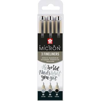 Sakura Pigma Micron Fineliner Технически химикалки Black 0, 45 mm 3 бр (POXSDK3B)