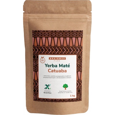 BrainMax Sypaný čaj Pure Organic Yerba Maté Catuaba 1000 g