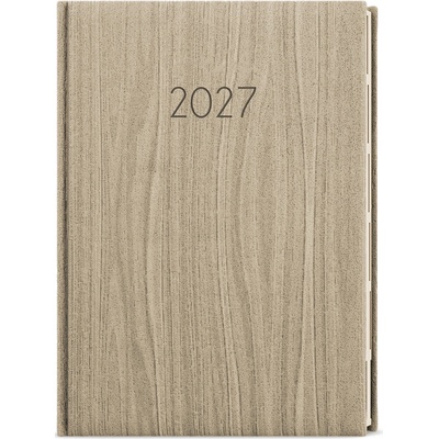 Ctirad Wood A5 denní 2027 Hnědý světle