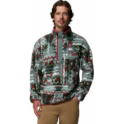 Columbia Helvetia™ II Printed Half Snap Fleece šedá/červená