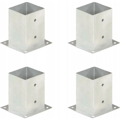 Greatstore Patka na sloupek 4 ks pozinkovaný kov 101 mm