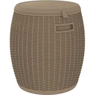 Градинска кутия за съхранение 4 в 1, светлокафява, полипропилен