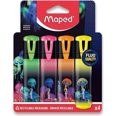 MAPED Zvýrazňovače Deepsea Paradise 4ks 161301