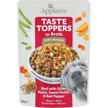 Applaws Taste Toppers in Broth hovězí se zelenými fazolkami batátami a červenou paprikou 12 x 85 g