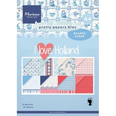 Marianne Design Sada oboustranných papírů A4 I Love Holland