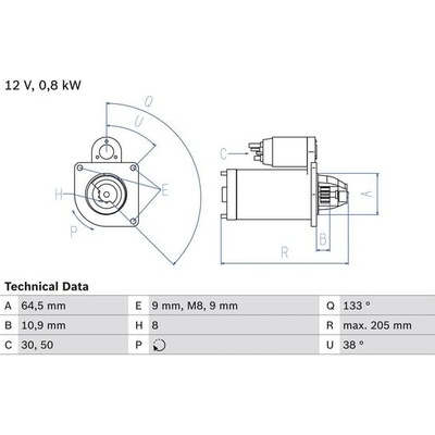 BOSCH STARTER 0 986 024 210