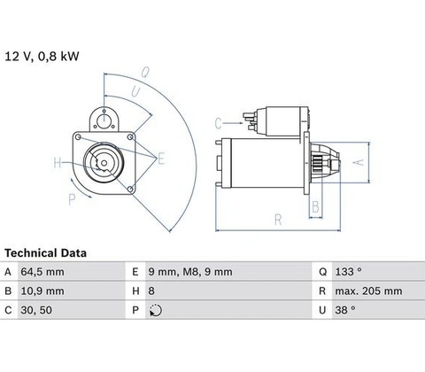 BOSCH STARTER 0 986 024 210