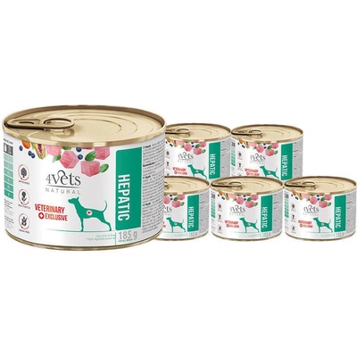 4Vets Natural Veterinary Exclusive Hepatic 6 x 185 g