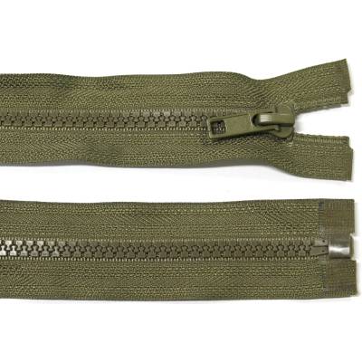 Kostěný zip no.5 rozepínací 30cm bundový color: 698 khaki zelená