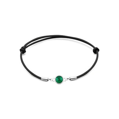 Nubis stříbrný náramek s Crystals from Swarovski Emerald SX129-EM