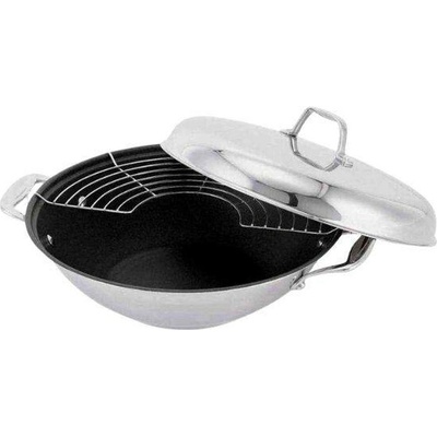 Beka Nerezová wok Chef 30 cm s titanem a víkem i na indukci 2 držadla
