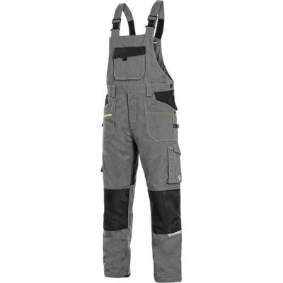 Canis CXS STRETCH pánske skrátené pracovné nohavice na traky 170-176cm sivé
