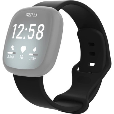 PROTEMIO BUTTERFLY Silikonový řemínek pro Fitbit Versa 3 / Fitbit Sense černý 38610