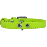 COLLAR Плосък кожен нашийник зелен 19 - 25см, 9мм