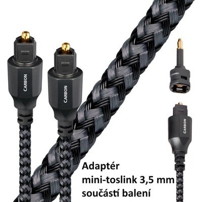 Audioquest Carbon Optilink Toslink + 3,5mm mini adaptér délka 5m