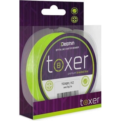 Delphin Spletaná Šnúra Toxer Fluo Zelená 80 m 0,23 mm 12,8 kg