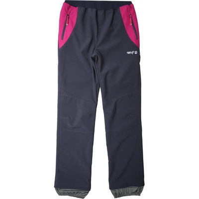 Wolf B2482 dívčí softshellové kalhoty šedá