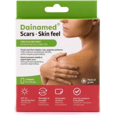 DAINAMED SCARS Skin feel tenká silikónová na jazvy 5x7,5 cm 1 x 5 ks