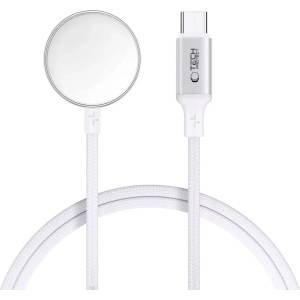 Tech-Protect MC02 UltraBoost магнитен заряден USB-C кабел 100 см Apple Watch бял (5906302360086)